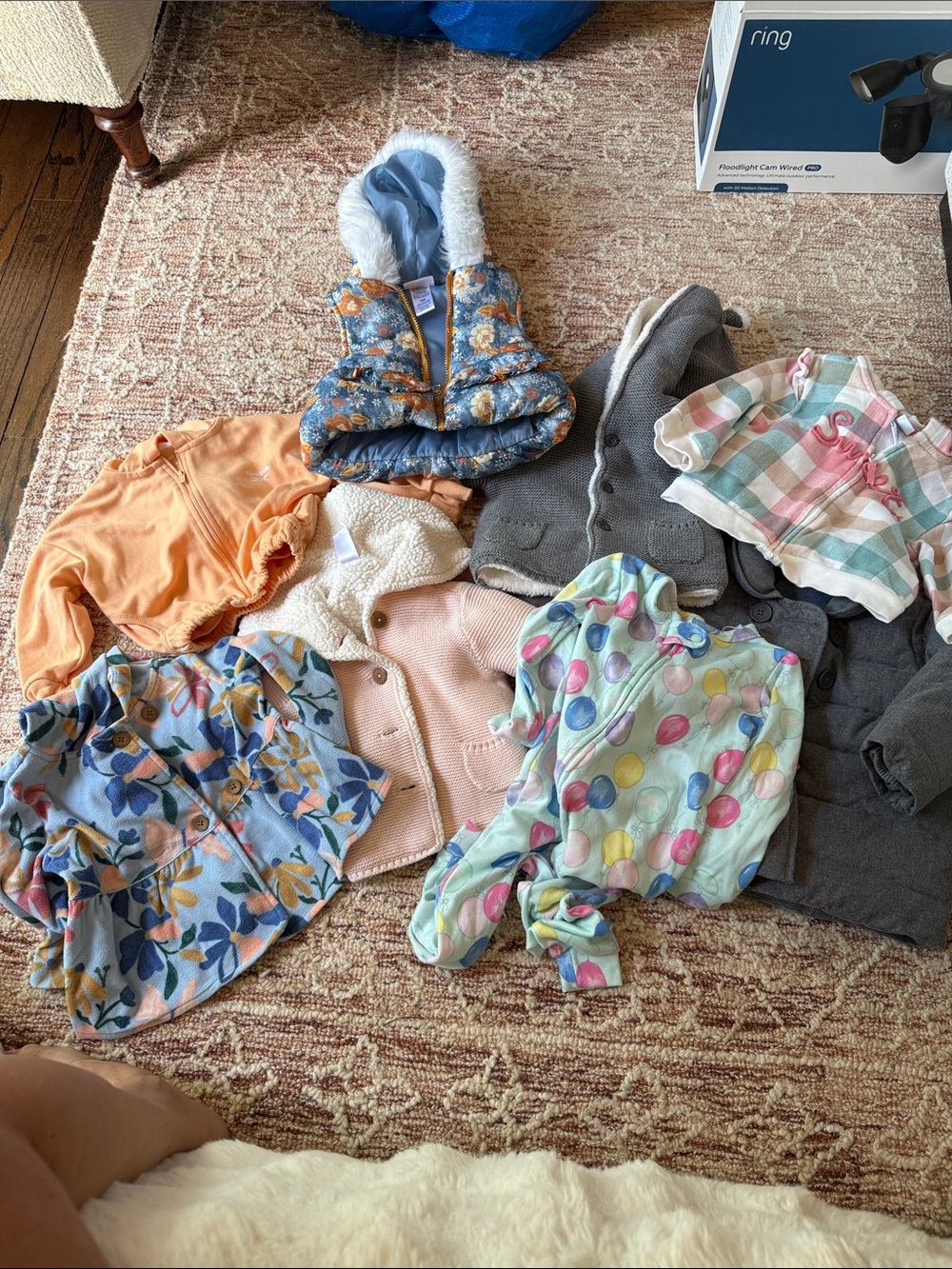 Baby girl bundle winter coats size 6 to 18 months